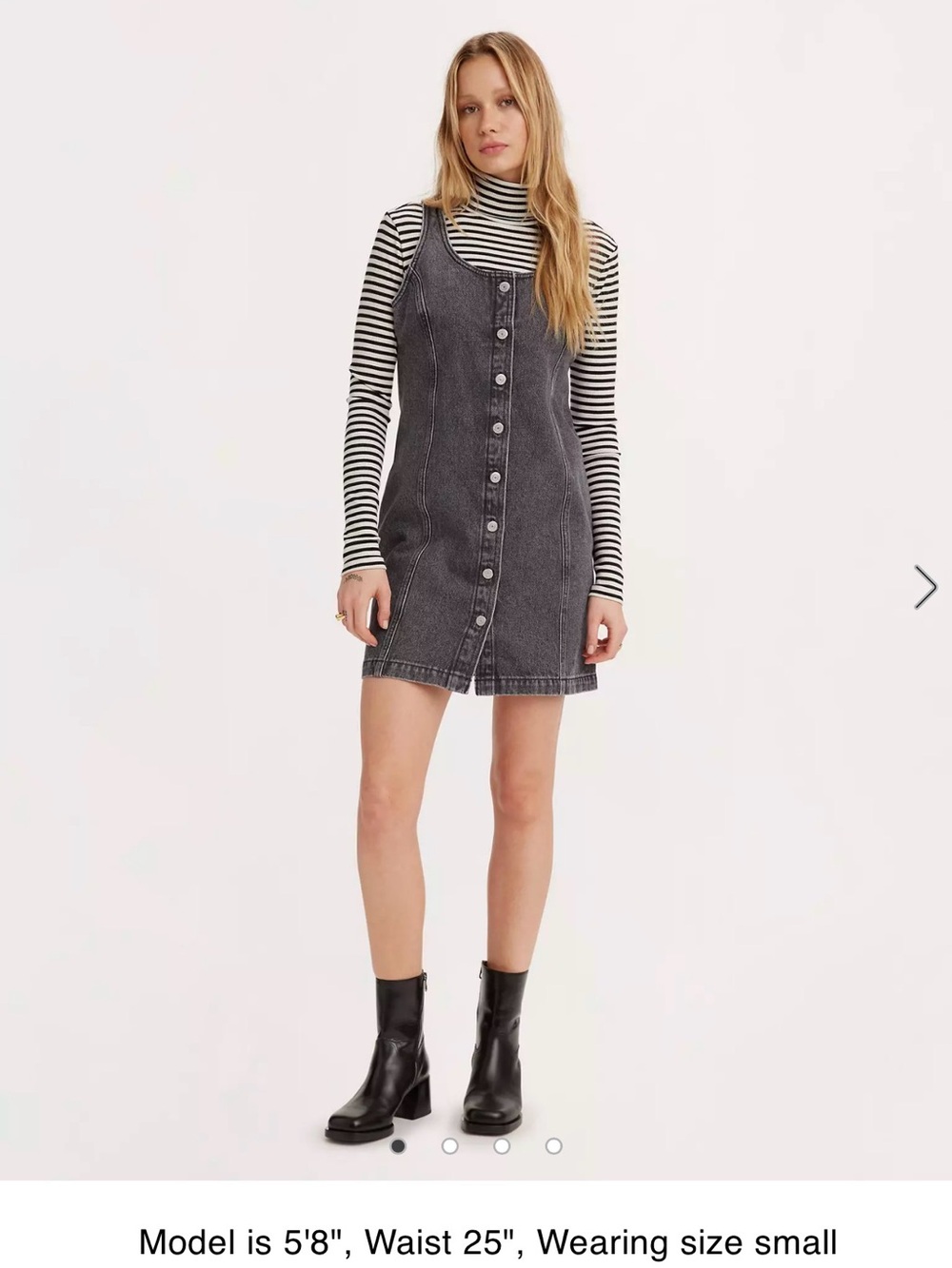 Brand New Levi's Tuli Denim Women Mini Dress, S 100% Cotton, Pockets, Slim Fit - Picture 12 of 12